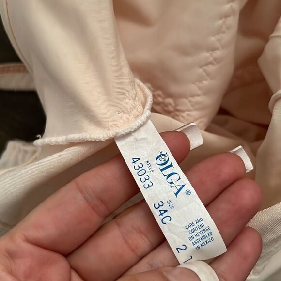 Vintage Olga Teddy Shaper Bodysuit Underwire 34C 43033 Ivory White Nylon - Picture 7 of 8